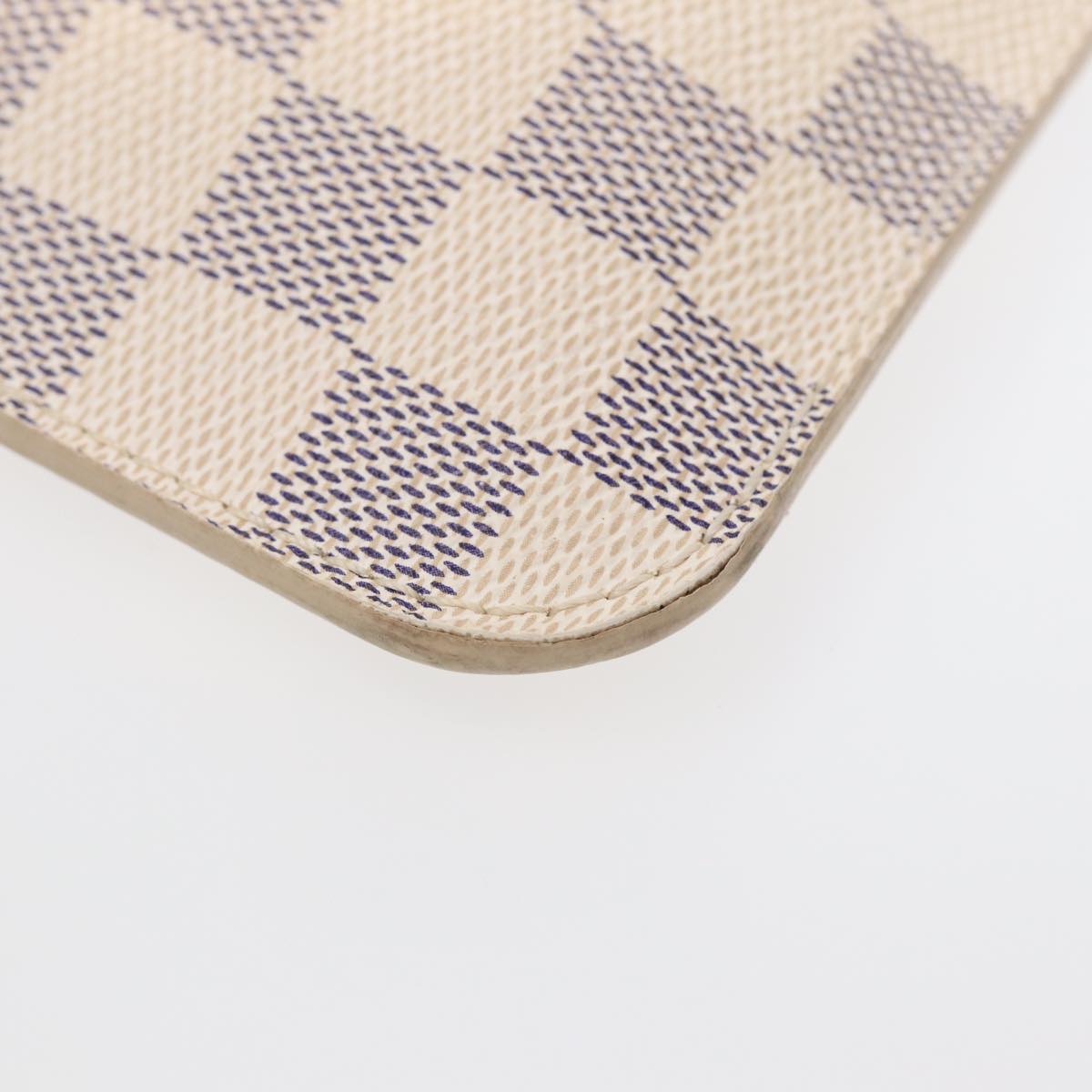 LOUIS VUITTON Damier Azur Neverfull MM Pouch Pouch LV Auth 88330