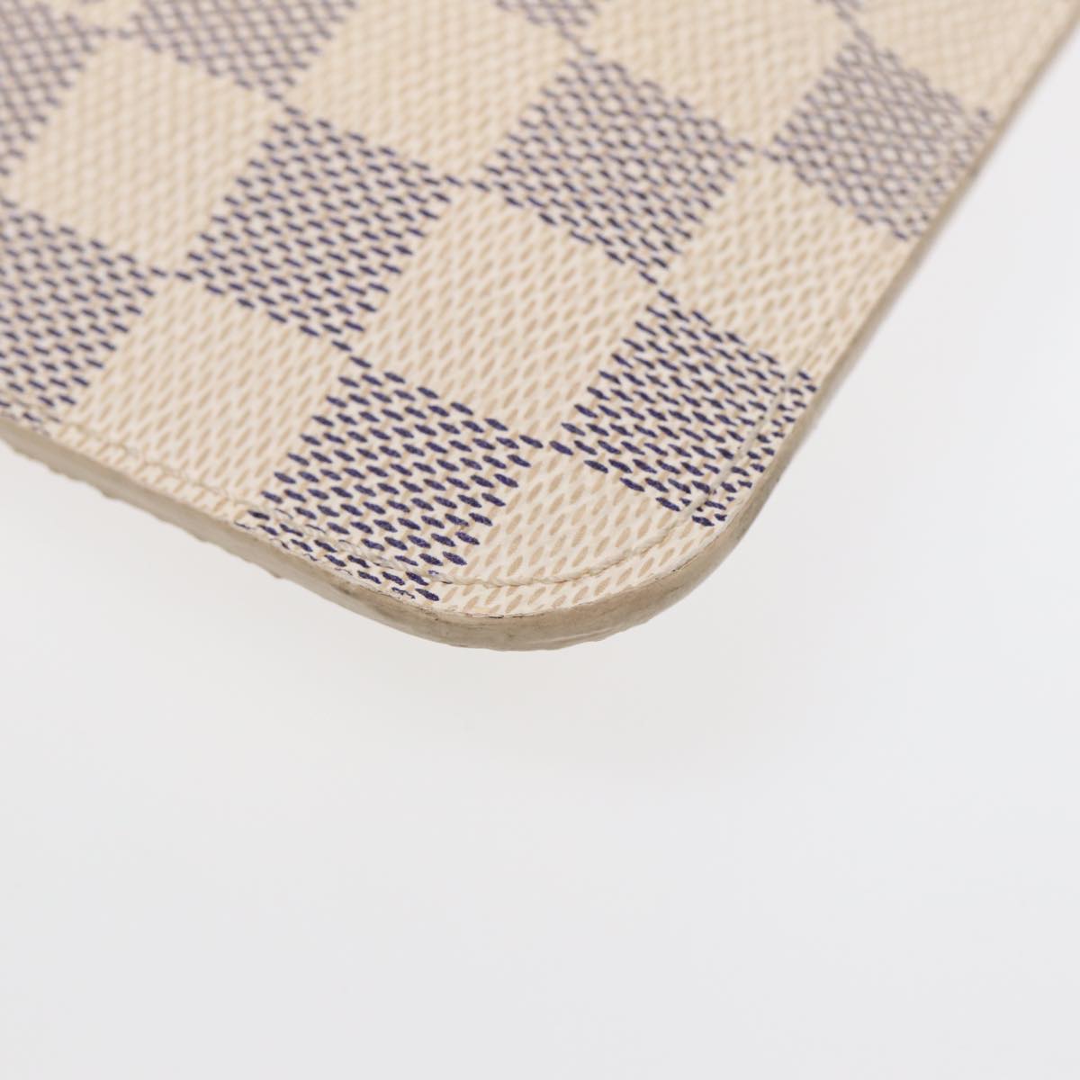 LOUIS VUITTON Damier Azur Neverfull MM Pouch Pouch LV Auth 88330