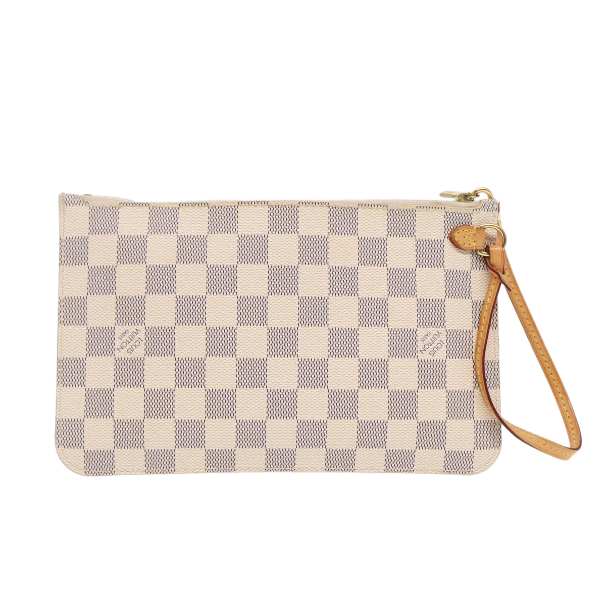 LOUIS VUITTON Damier Azur Neverfull MM Pouch Pouch LV Auth 88330