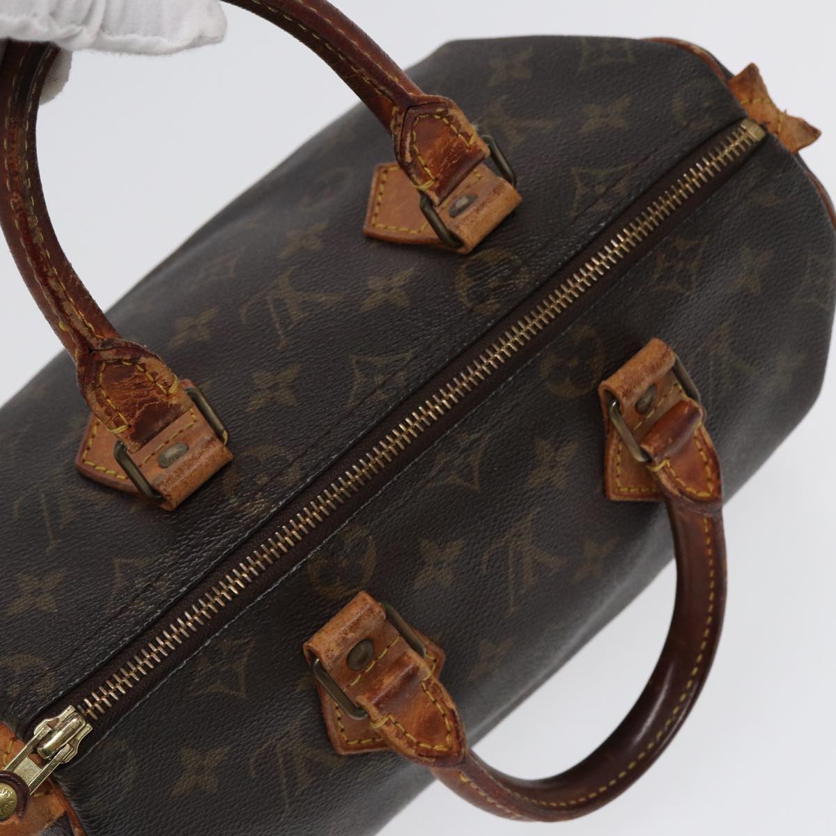 LOUIS VUITTON Monogram Speedy 25 Hand Bag M41528 LV Auth 88352