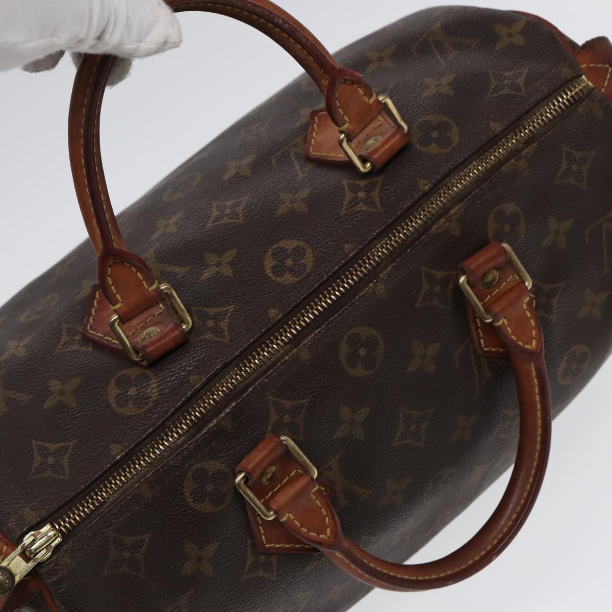 LOUIS VUITTON Monogram Speedy 30 Hand Bag M41526 LV Auth 88354