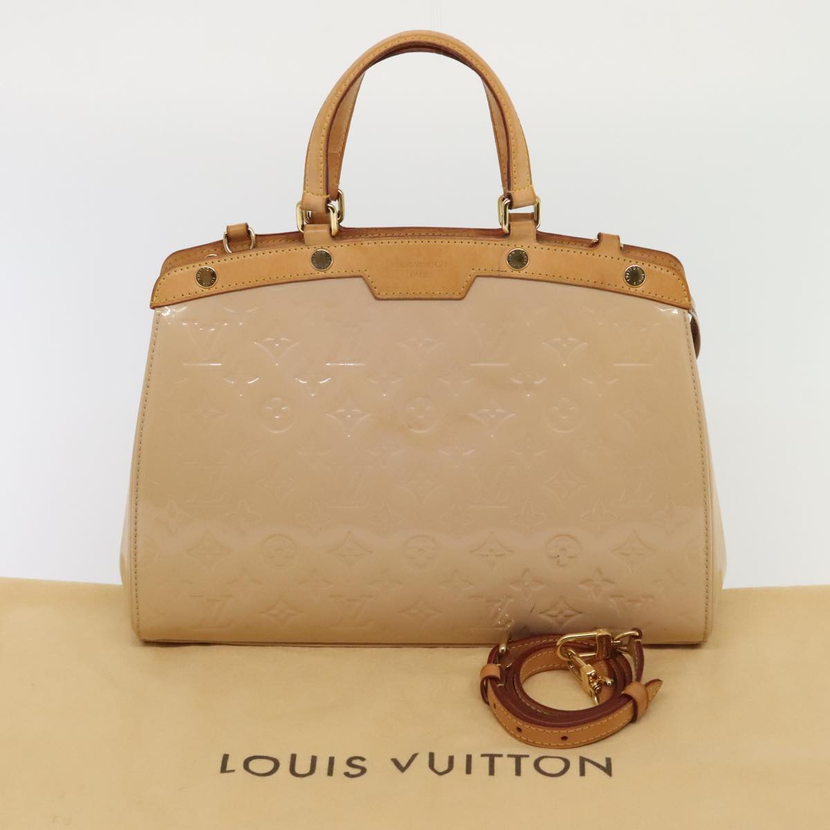 LOUIS VUITTON Monogram Vernis Blair MM Bag 2way Rose Angelique M90068 Auth 88359