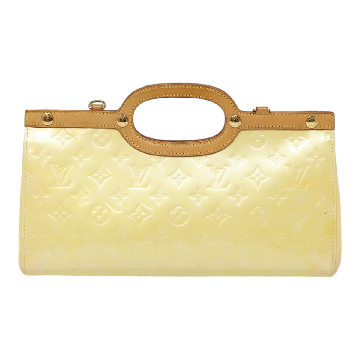 LOUIS VUITTON Monogram Vernis Roxbury Drive Hand Bag Perle M91374 LV Auth 88360