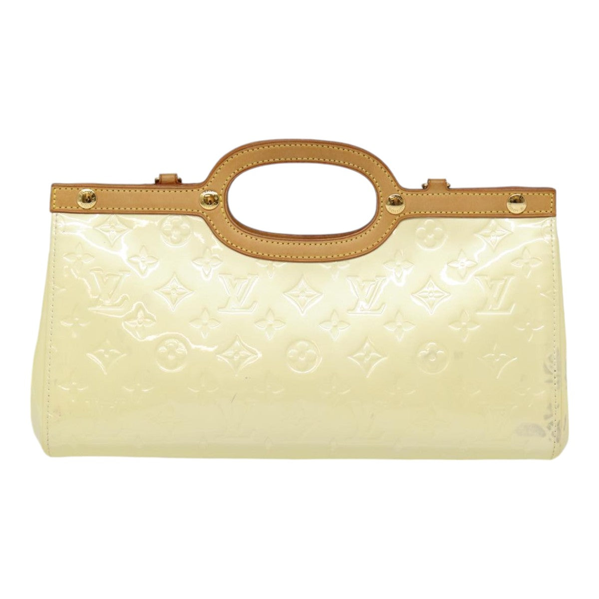 LOUIS VUITTON Monogram Vernis Roxbury Drive Hand Bag Perle M91374 LV Auth 88362