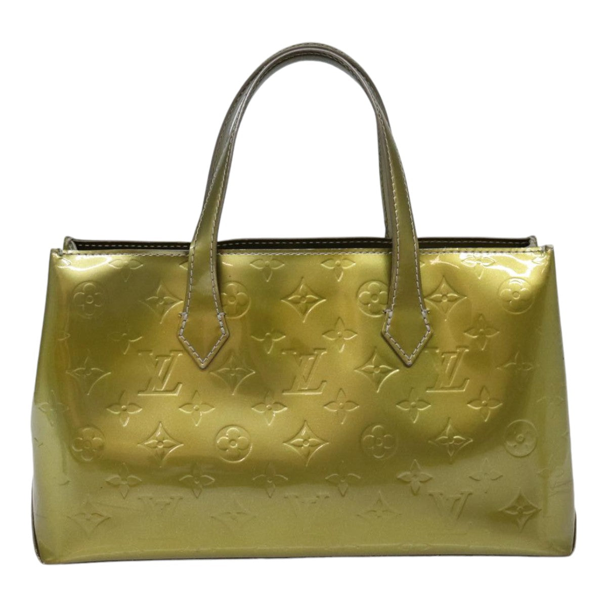 LOUIS VUITTON Monogram Vernis Wilshire PM Bag Gris Art Deco M91627 LV Auth 88363