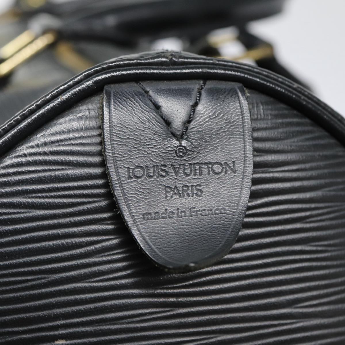 LOUIS VUITTON Epi Speedy 30 Hand Bag Noir Black M43002 LV Auth 88366