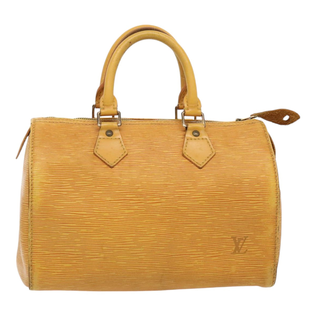 LOUIS VUITTON Epi Speedy 25 Hand Bag Tassili Yellow M43019 LV Auth 88368