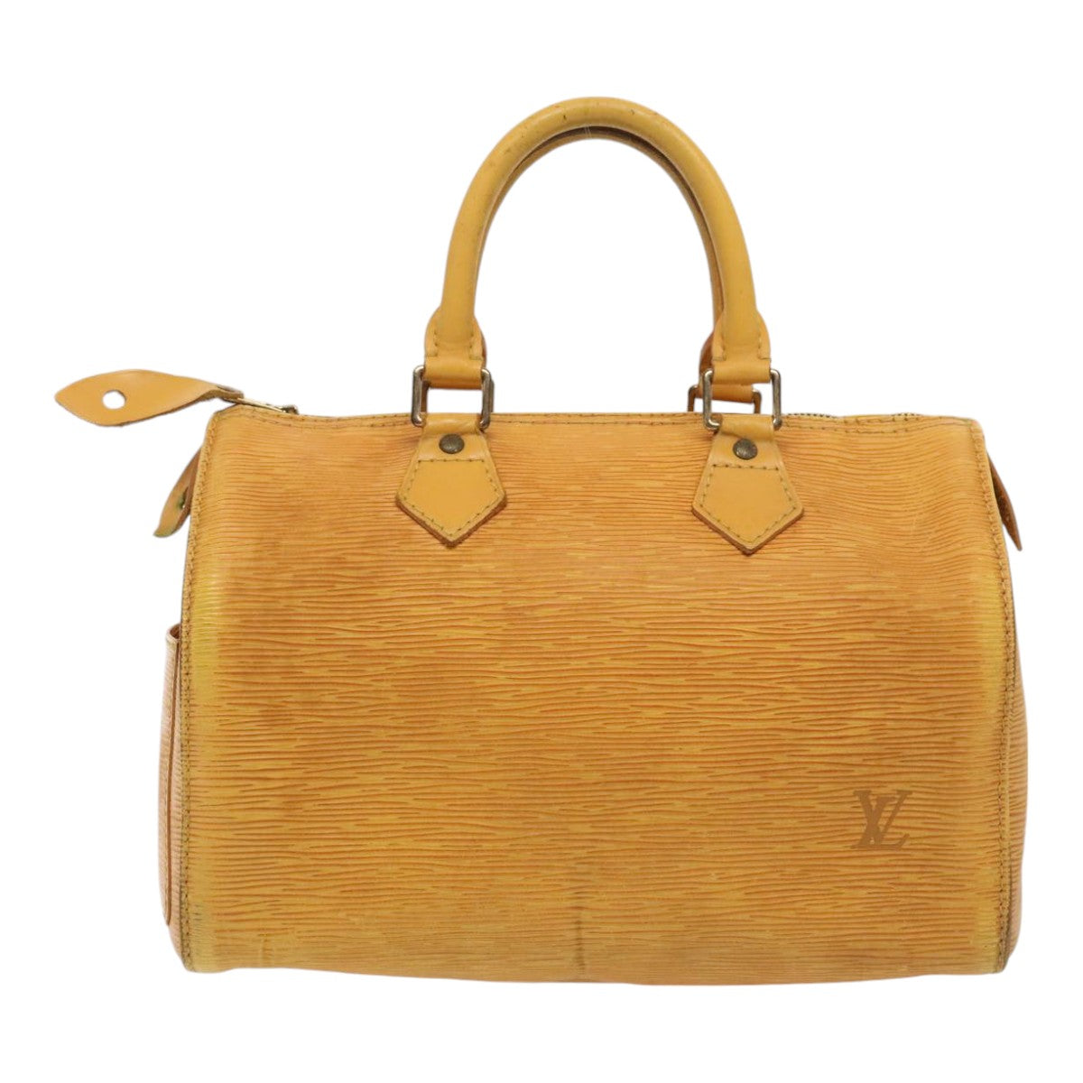 LOUIS VUITTON Epi Speedy 25 Hand Bag Tassili Yellow M43019 LV Auth 88368