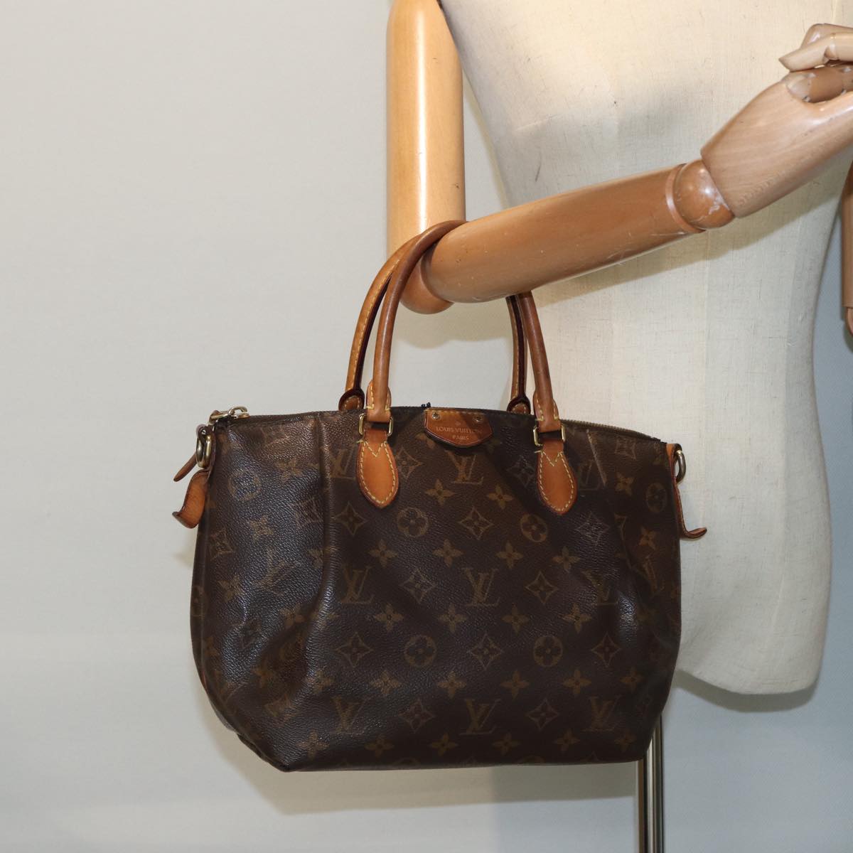 LOUIS VUITTON Monogram Turen PM Hand Bag 2way M48813 LV Auth 88386