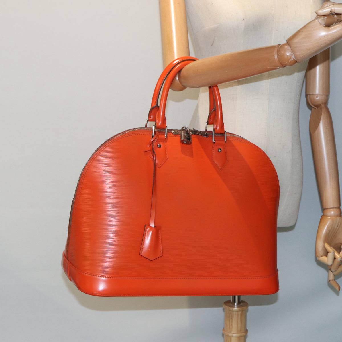 LOUIS VUITTON Epi Alma GM Hand Bag Orange Pimon M40633 LV Auth 88387