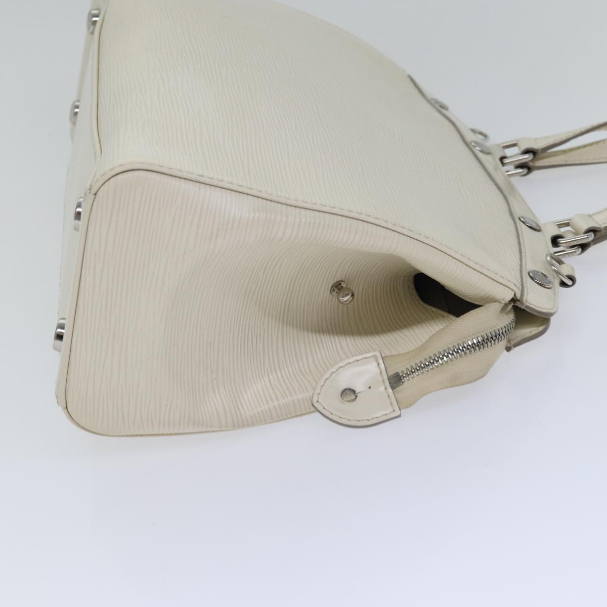 LOUIS VUITTON Epi Blair MM Hand Bag 2way White Yvoire M40330 LV Auth 88431