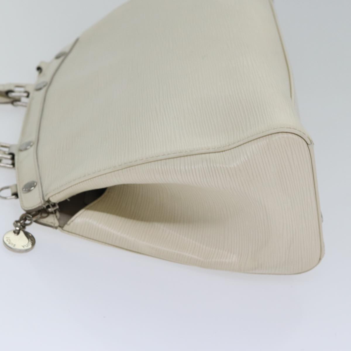 LOUIS VUITTON Epi Blair MM Hand Bag 2way White Yvoire M40330 LV Auth 88431