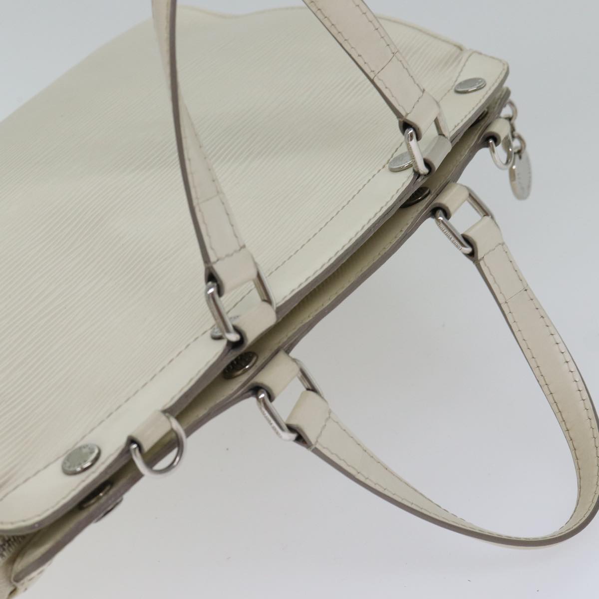 LOUIS VUITTON Epi Blair MM Hand Bag 2way White Yvoire M40330 LV Auth 88431