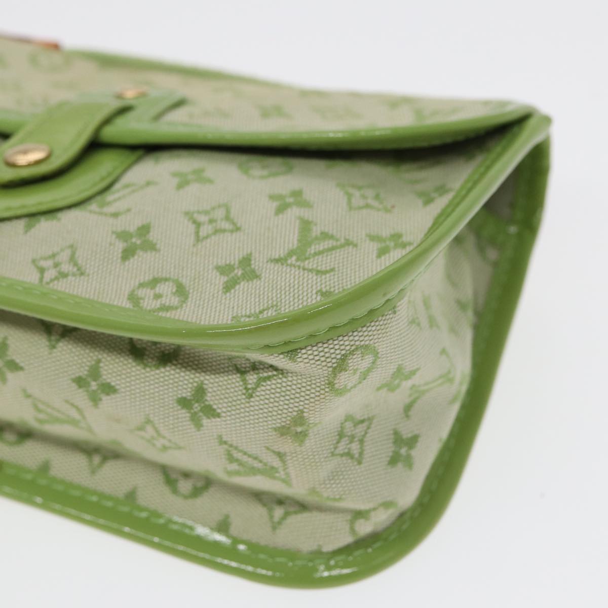 LOUIS VUITTON Monogram Mini Trousse Marie Kate Pouch Green M92935 Auth 88437V