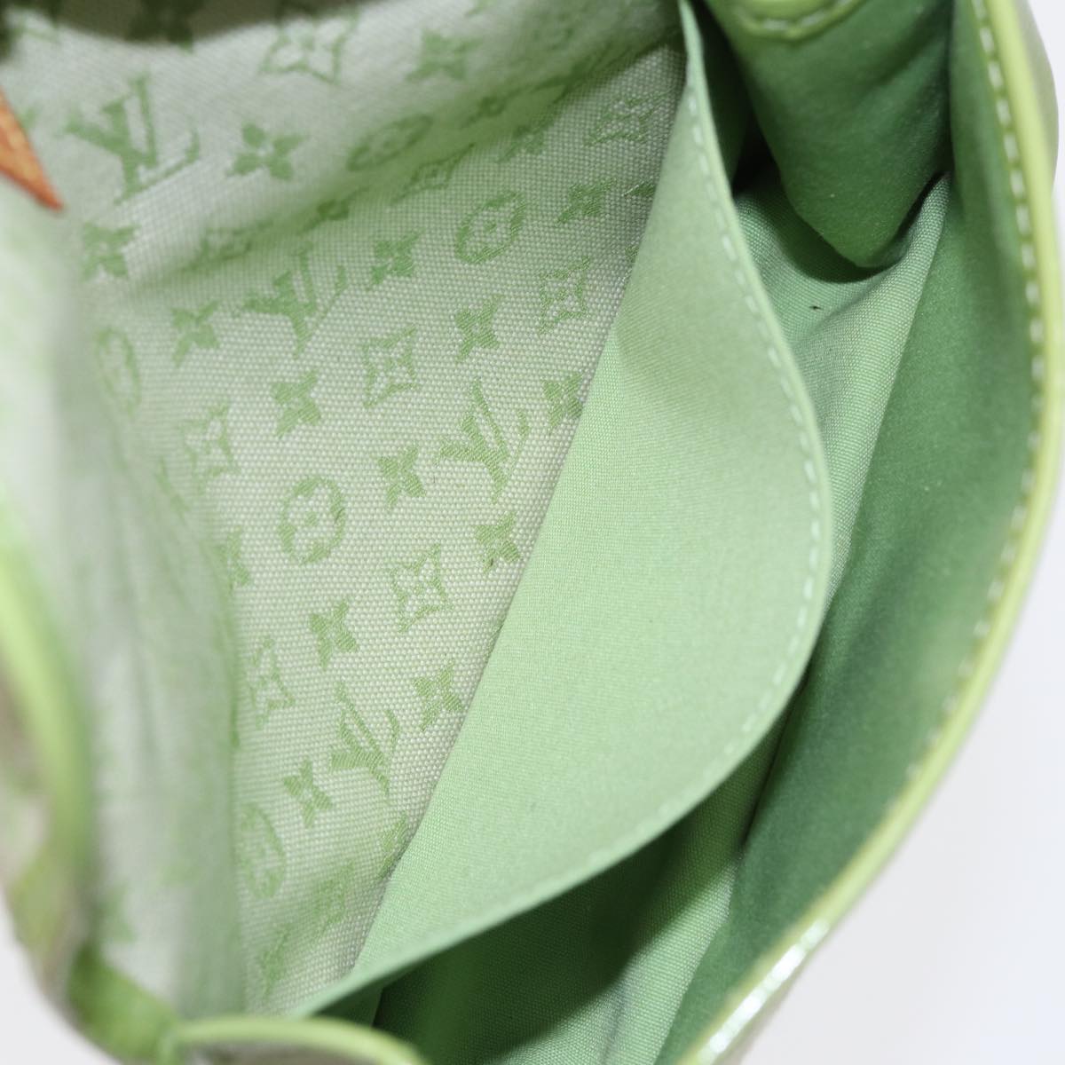 LOUIS VUITTON Monogram Mini Trousse Marie Kate Pouch Green M92935 Auth 88437V