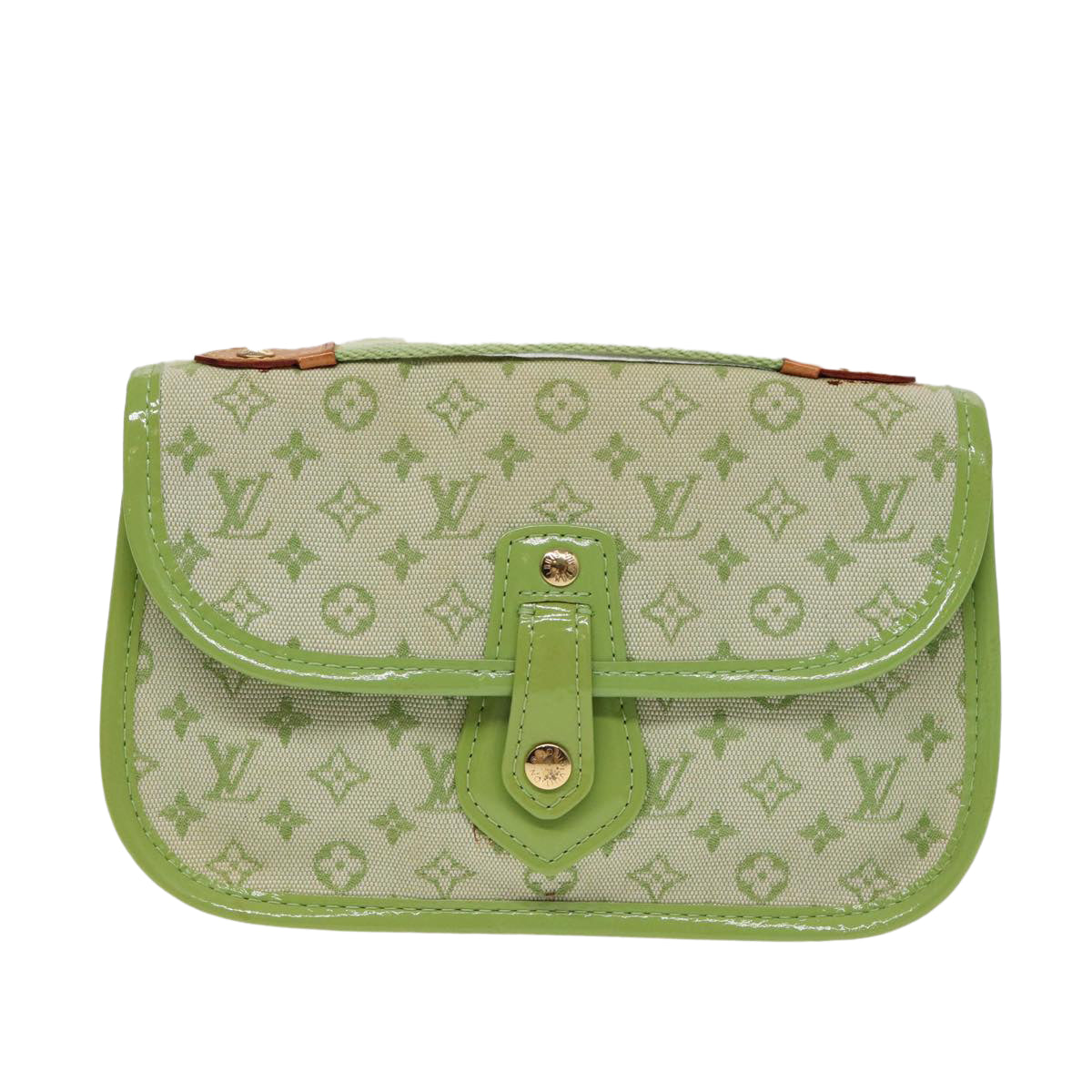 LOUIS VUITTON Monogram Mini Trousse Marie Kate Pouch Green M92935 Auth 88437V