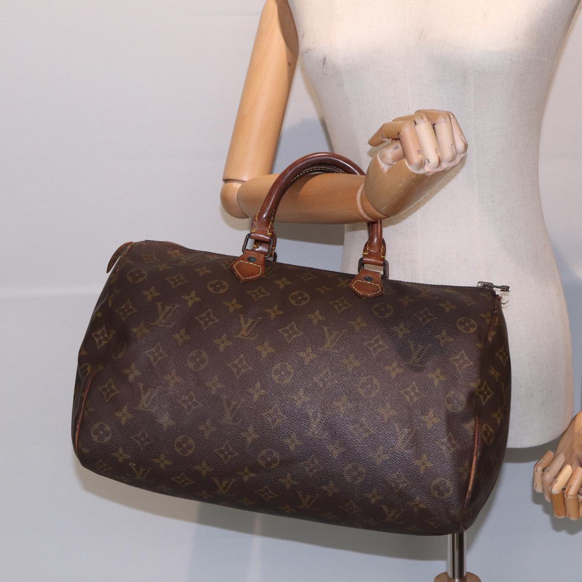 LOUIS VUITTON Monogram Speedy 35 Hand Bag Vintage M41524 LV Auth 88447