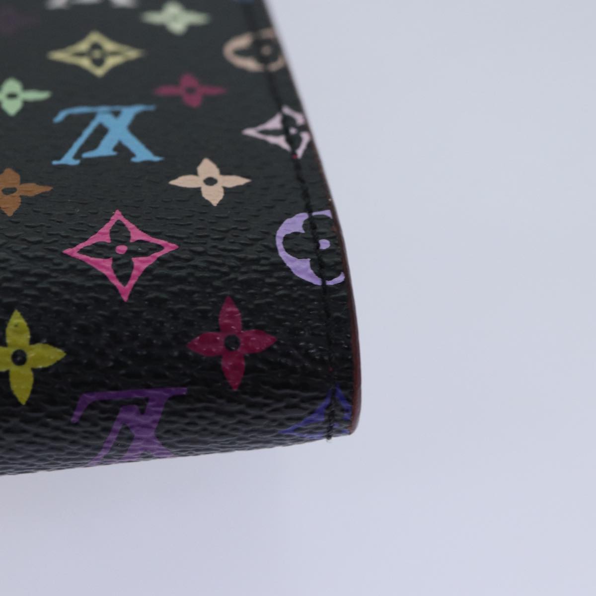 LOUIS VUITTON Multicolor Portefeuille Koala Wallet Black M58015 LV Auth 88456A