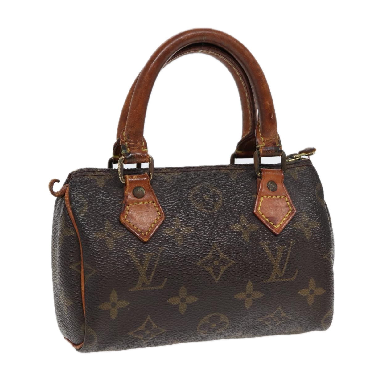 LOUIS VUITTON Monogram Mini Speedy Hand Bag M41534 LV Auth 88457