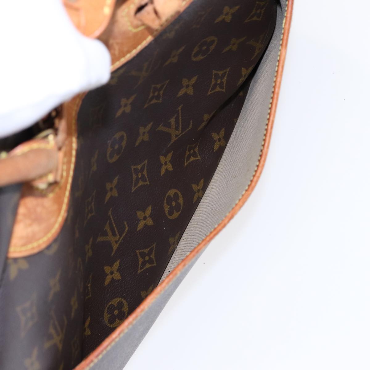 LOUIS VUITTON Monogram Deauville Hand Bag M47270 LV Auth 88554