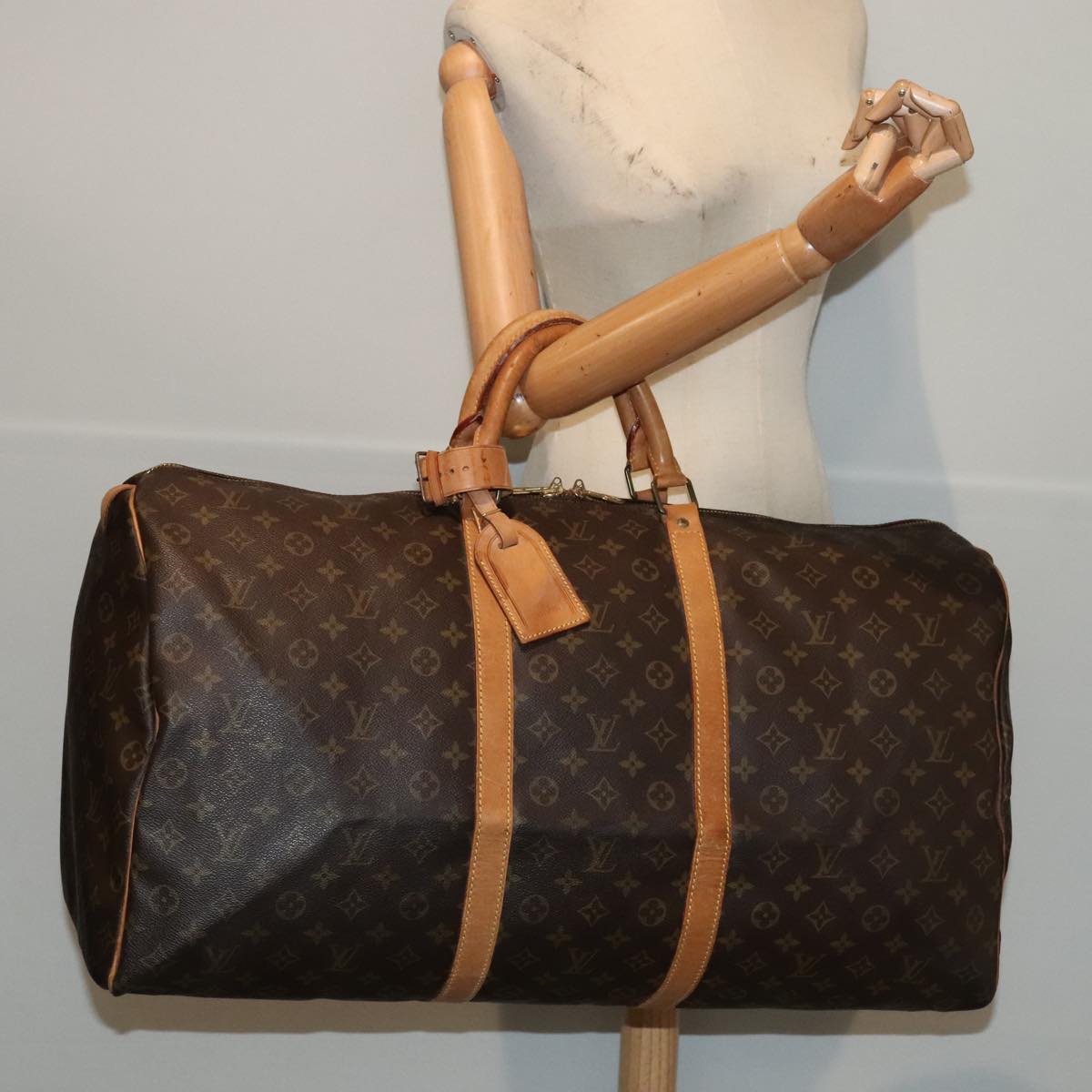 LOUIS VUITTON Monogram Keepall 60 Boston Bag M41422 LV Auth 88579