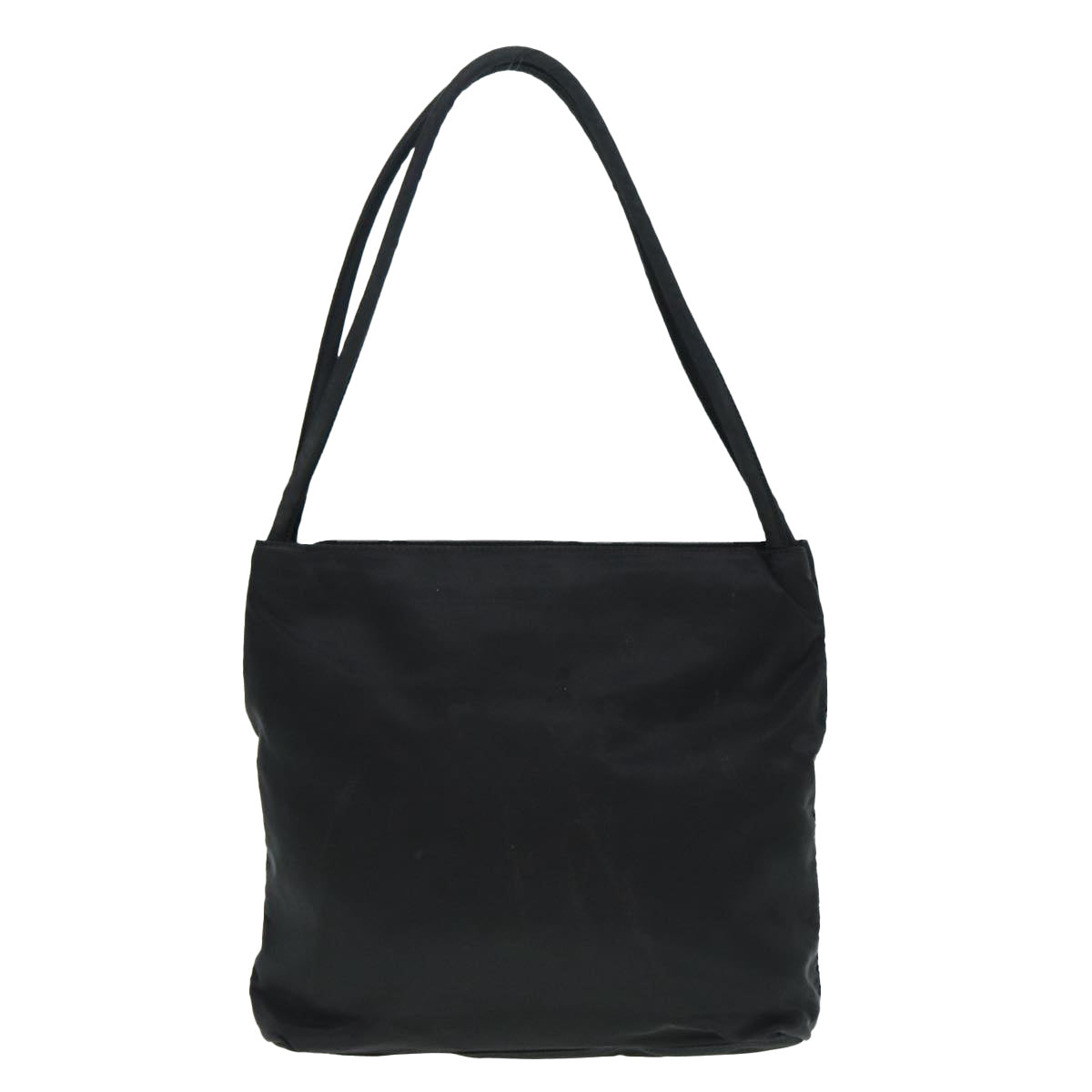 PRADA Hand Bag Nylon Black Silver Auth 88677