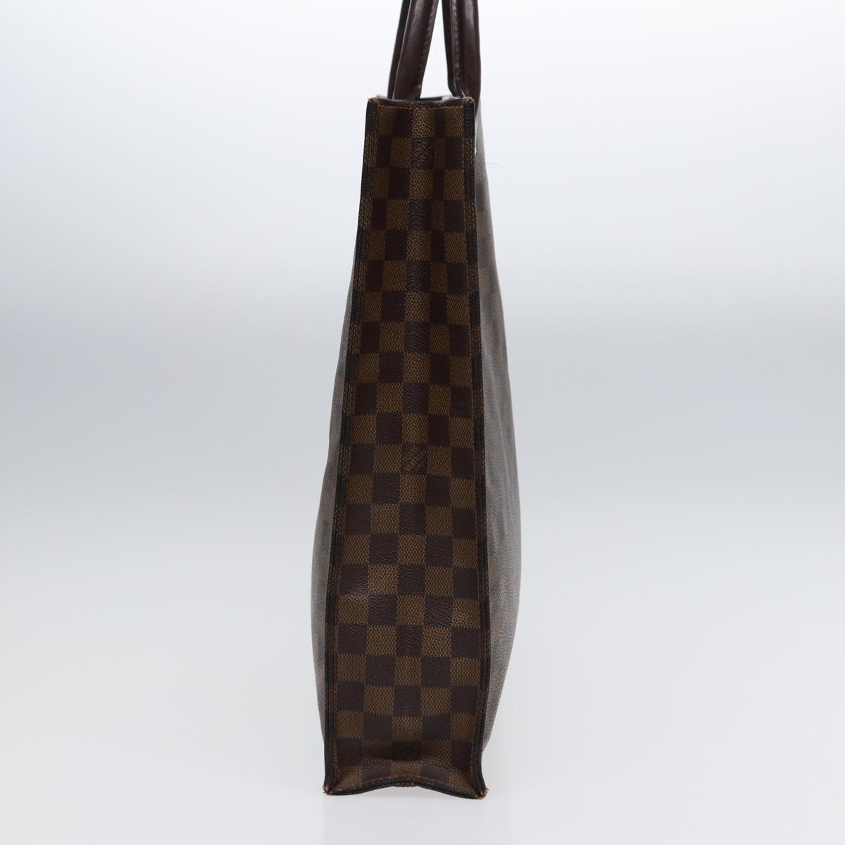 LOUIS VUITTON Damier Ebene Sac Plat Hand Bag N51140 LV Auth 88692