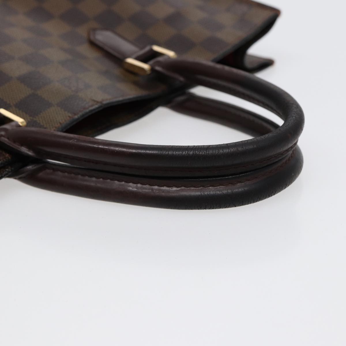 LOUIS VUITTON Damier Ebene Sac Plat Hand Bag N51140 LV Auth 88692