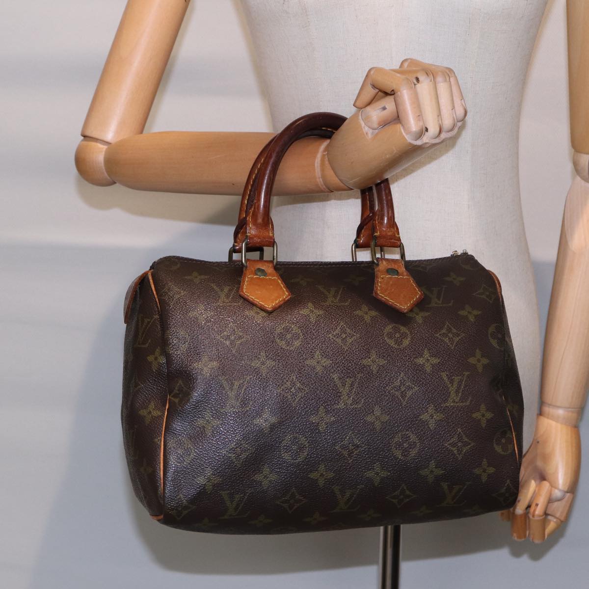 LOUIS VUITTON Monogram Speedy 25 Hand Bag M41528 LV Auth 88716