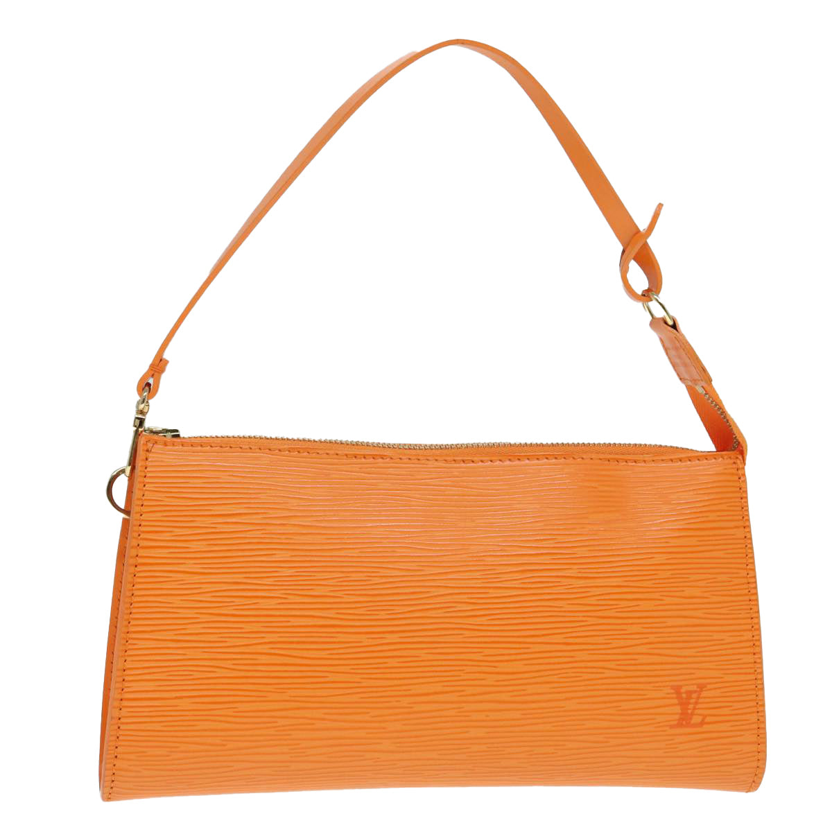 LOUIS VUITTON Epi Pochette Accessoires Pouch Orange Mandarin M5294H Auth 88774