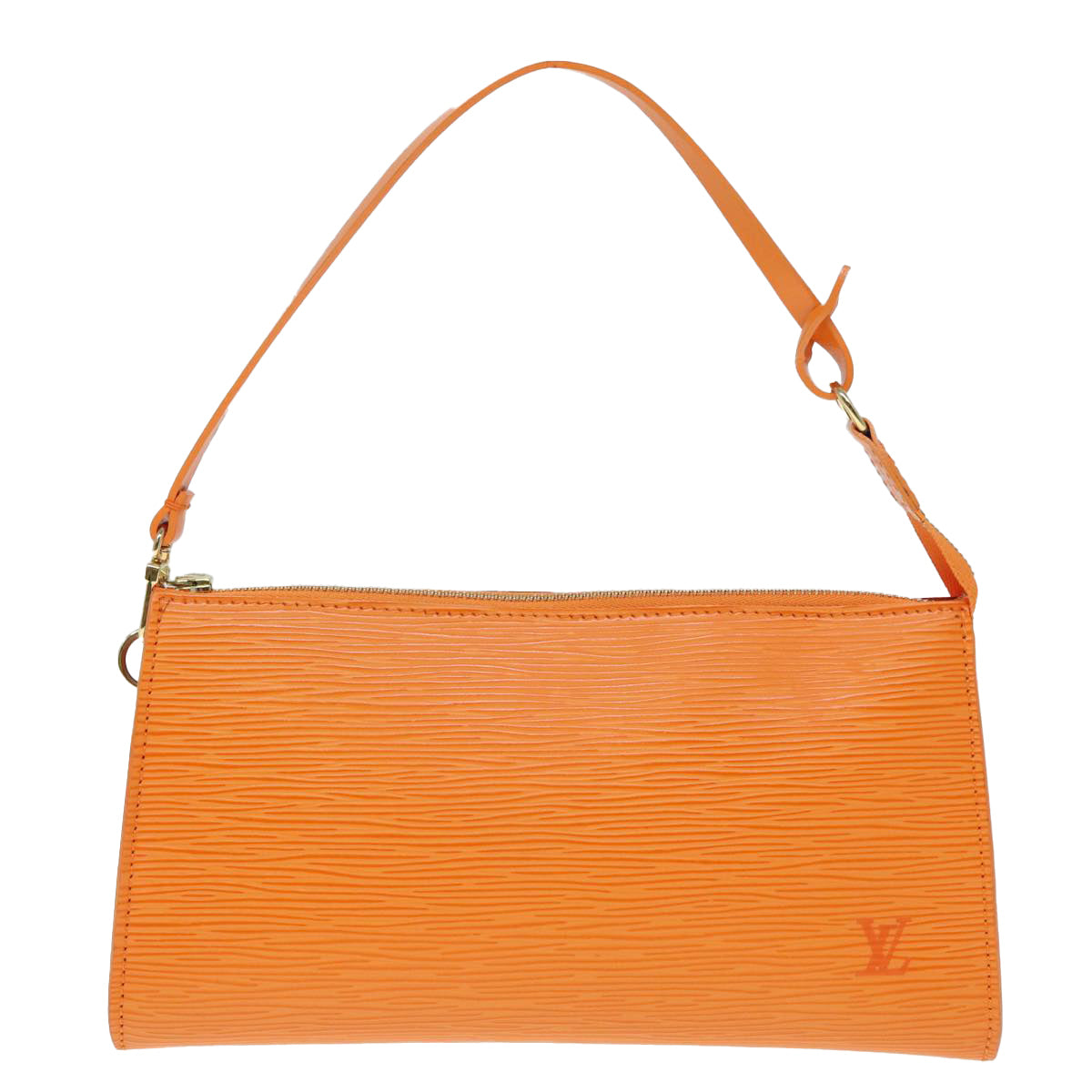 LOUIS VUITTON Epi Pochette Accessoires Pouch Orange Mandarin M5294H Auth 88774