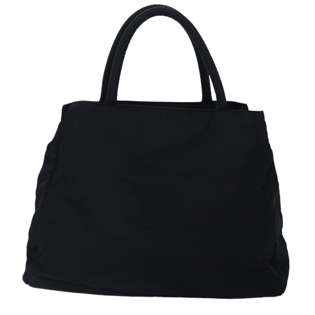 PRADA Hand Bag Nylon Black Silver Auth 88803