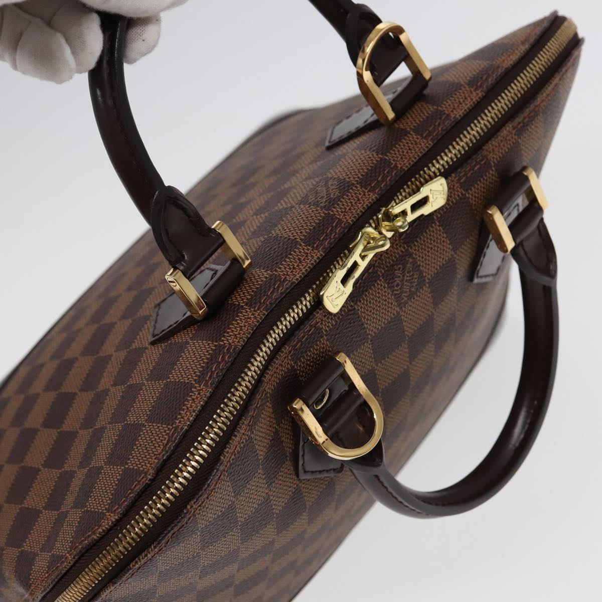 LOUIS VUITTON Damier Ebene Alma Hand Bag N51131 LV Auth 88893A