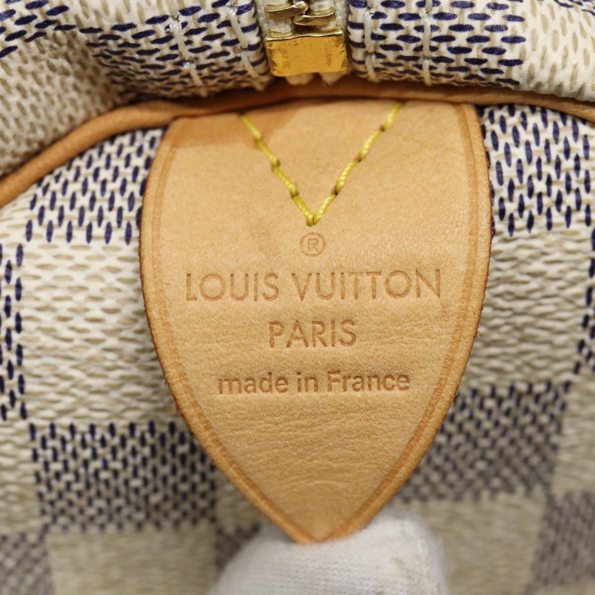 LOUIS VUITTON Damier Azur Speedy 30 Hand Bag N41533 LV Auth 88905A