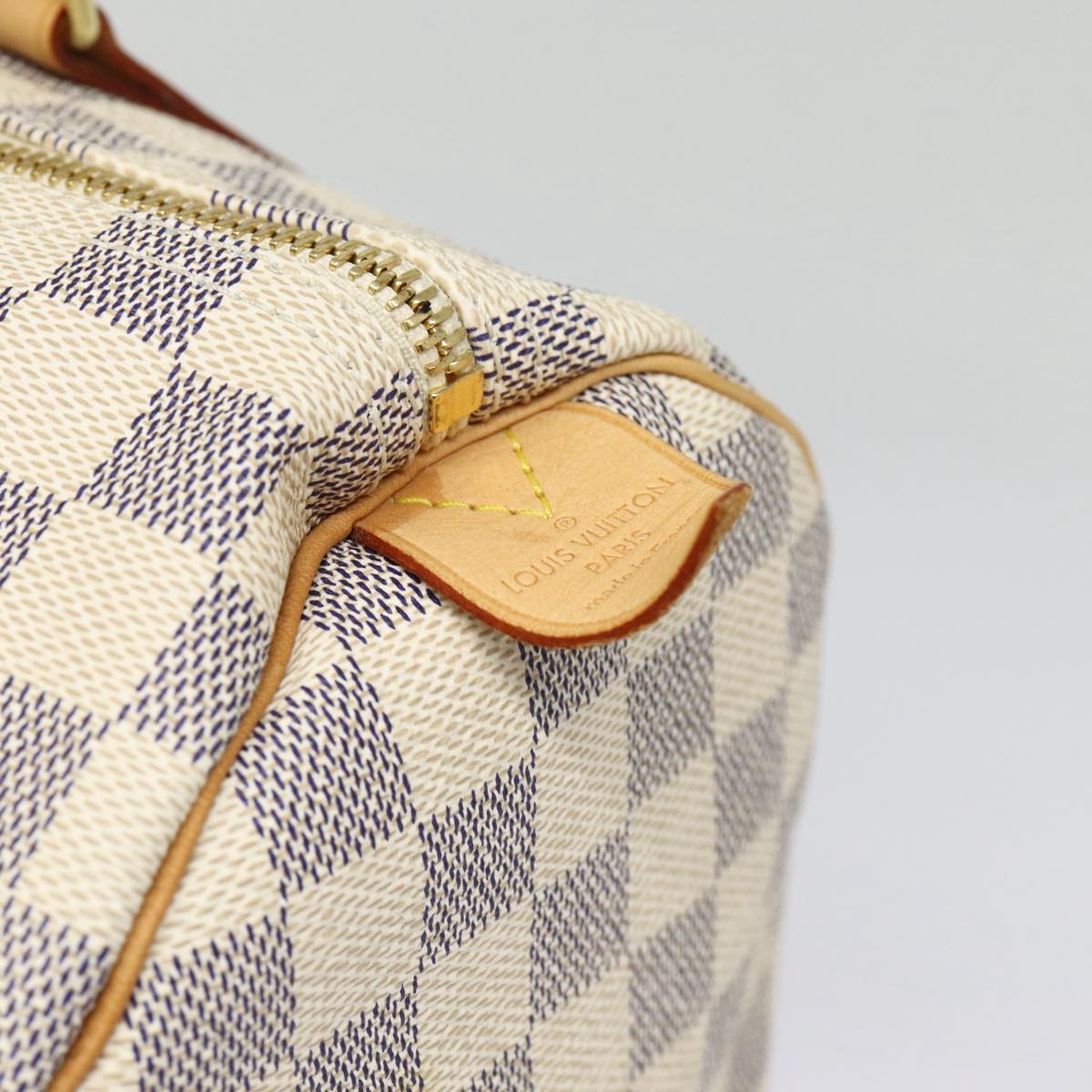 LOUIS VUITTON Damier Azur Speedy 30 Hand Bag N41533 LV Auth 88905A