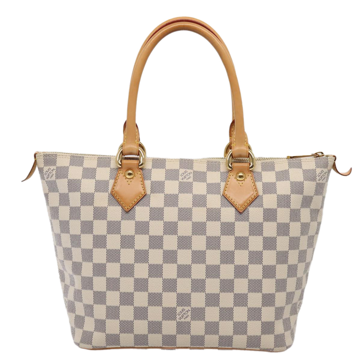 LOUIS VUITTON Damier Azur Saleya PM Tote Bag N51186 LV Auth 88918V