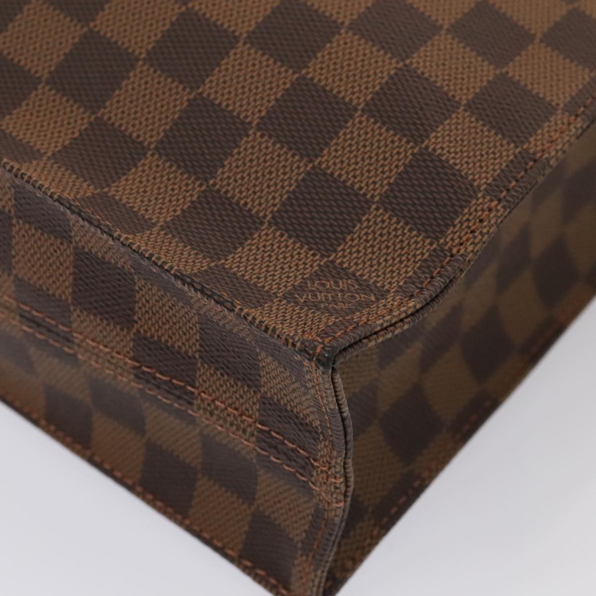 LOUIS VUITTON Damier Ebene Sac Plat Hand Bag N51140 LV Auth 88919V