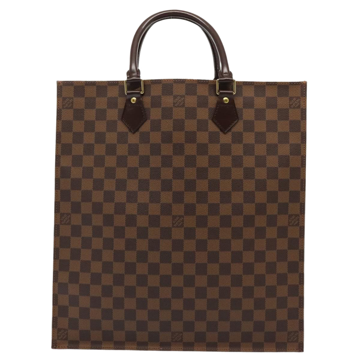 LOUIS VUITTON Damier Ebene Sac Plat Hand Bag N51140 LV Auth 88919A