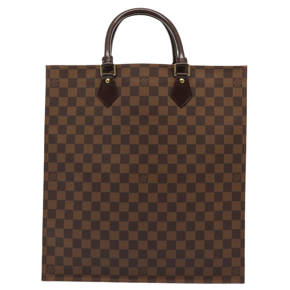 LOUIS VUITTON Damier Ebene Sac Plat Hand Bag N51140 LV Auth 88919V