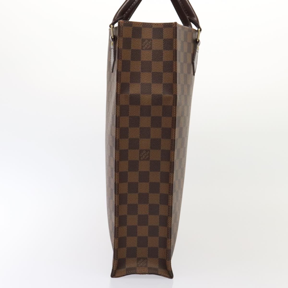 LOUIS VUITTON Damier Ebene Sac Plat Hand Bag N51140 LV Auth 88919A