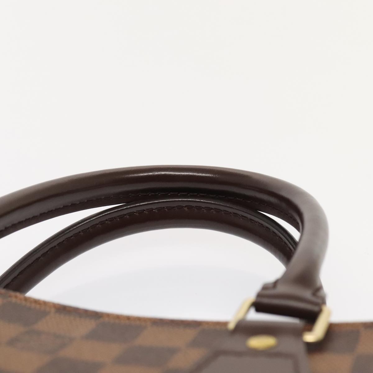 LOUIS VUITTON Damier Ebene Sac Plat Hand Bag N51140 LV Auth 88919V