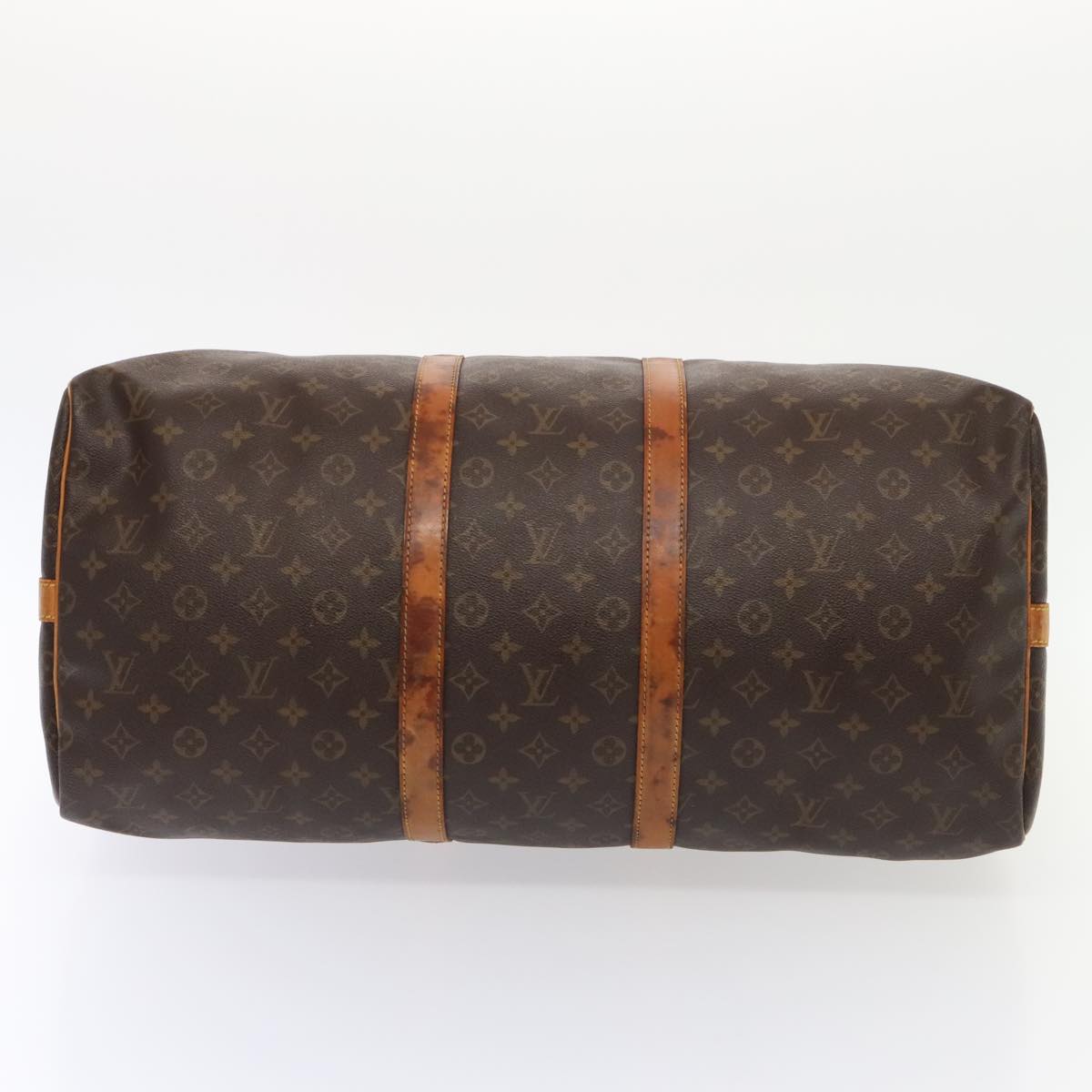 LOUIS VUITTON Monogram Keepall Bandouliere 55 Boston Bag M41414 LV Auth 88923