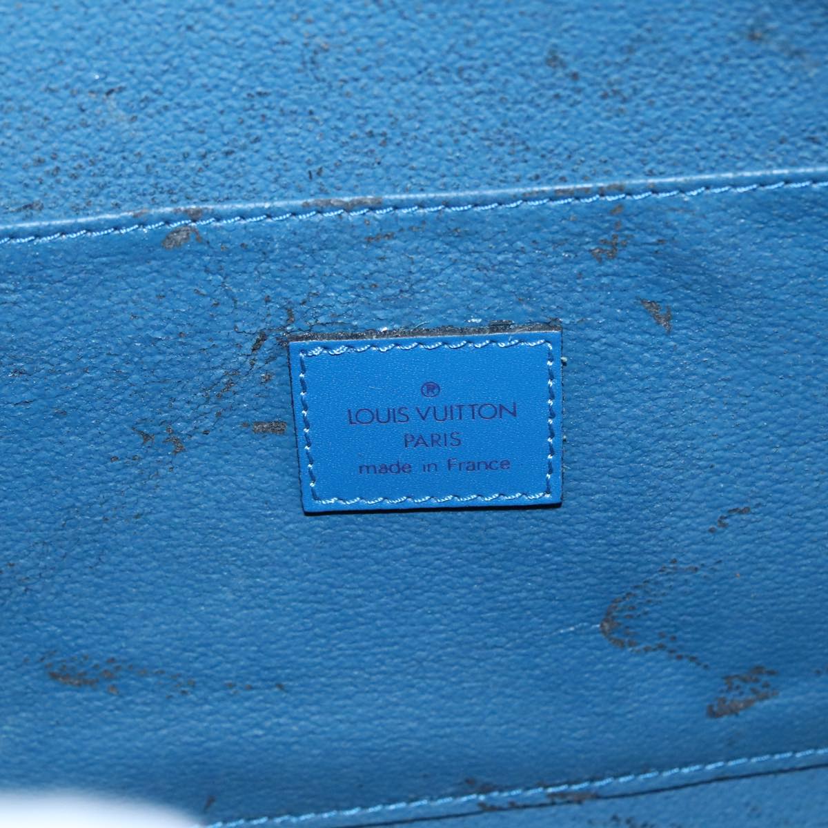 LOUIS VUITTON Epi Dauphine GM Pouch Blue M48435 LV Auth 88933