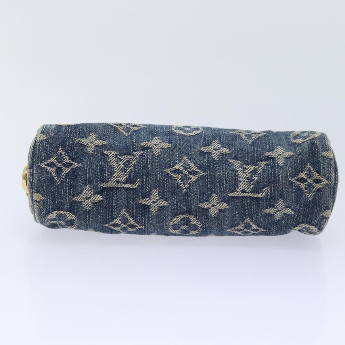 LOUIS VUITTON Monogram Denim Trousse Speedy Pouch Blue M95082 LV Auth 88939