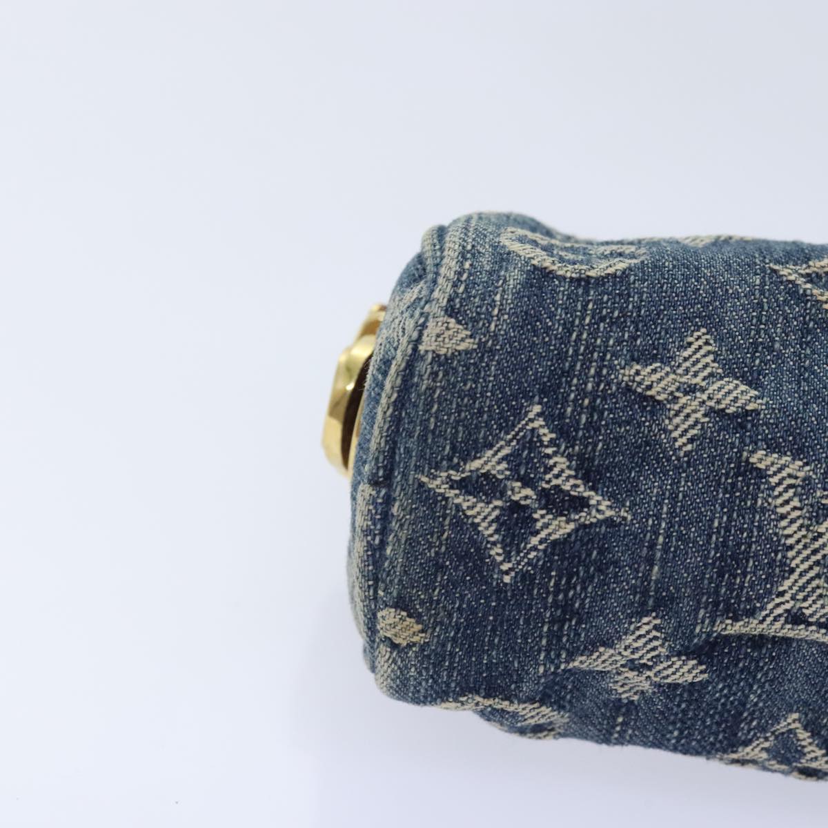 LOUIS VUITTON Monogram Denim Trousse Speedy Pouch Blue M95082 LV Auth 88939