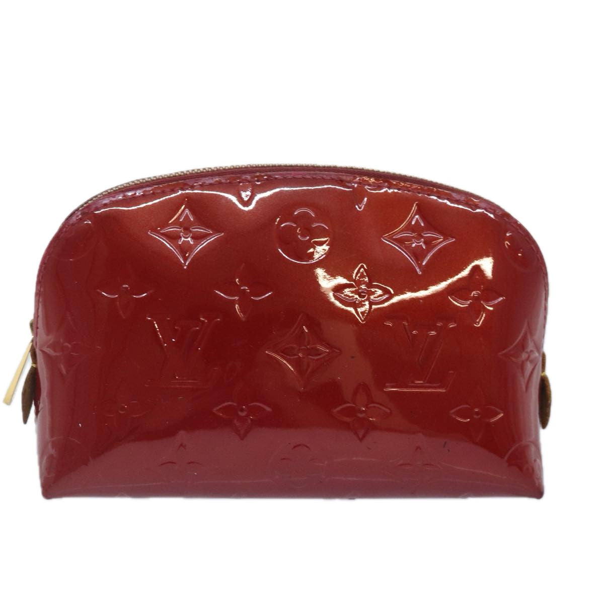 LOUIS VUITTON Vernis Pochette Cosmetic Pouch Pomme D'amour M91496 LV Auth 88940