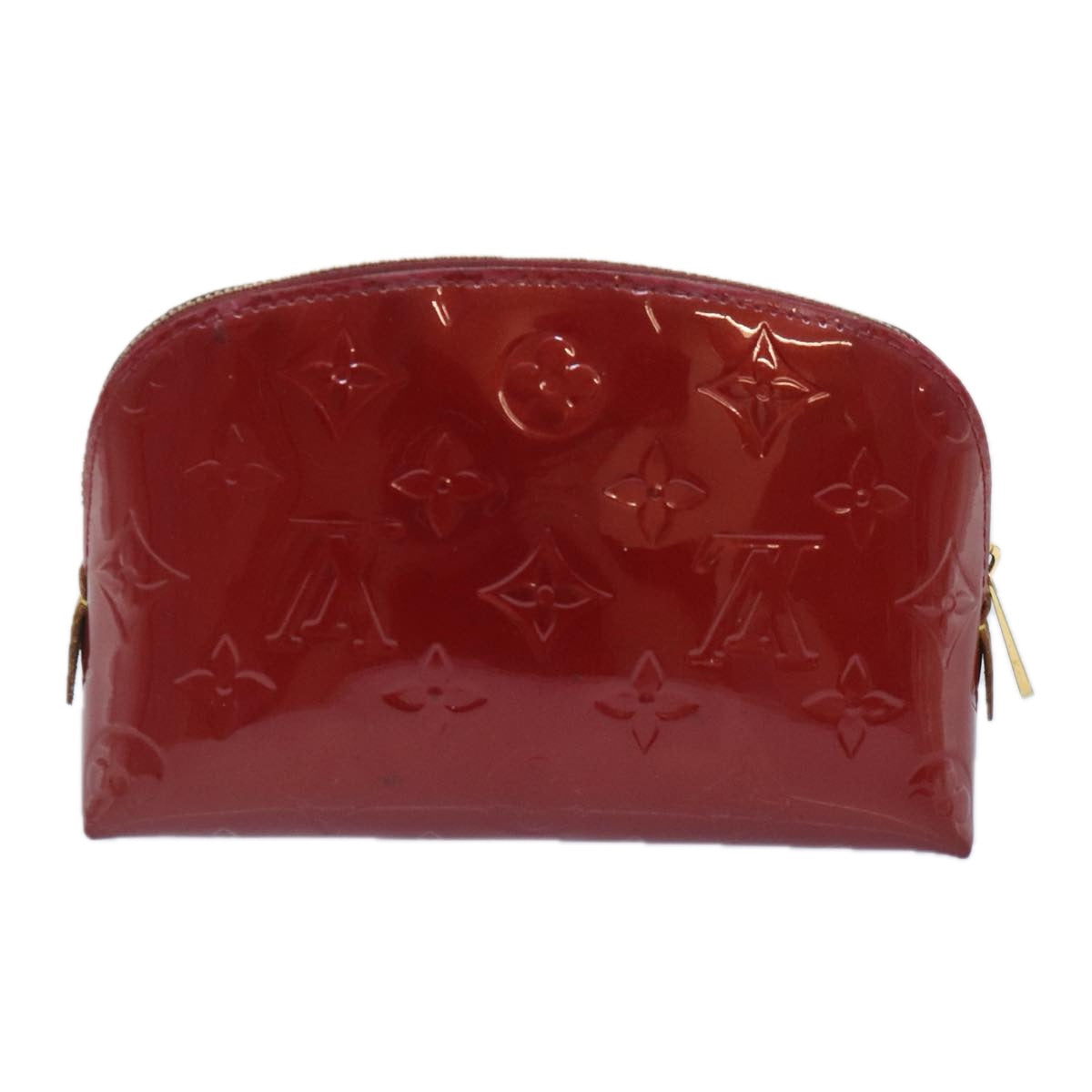 LOUIS VUITTON Vernis Pochette Cosmetic Pouch Pomme D'amour M91496 LV Auth 88940