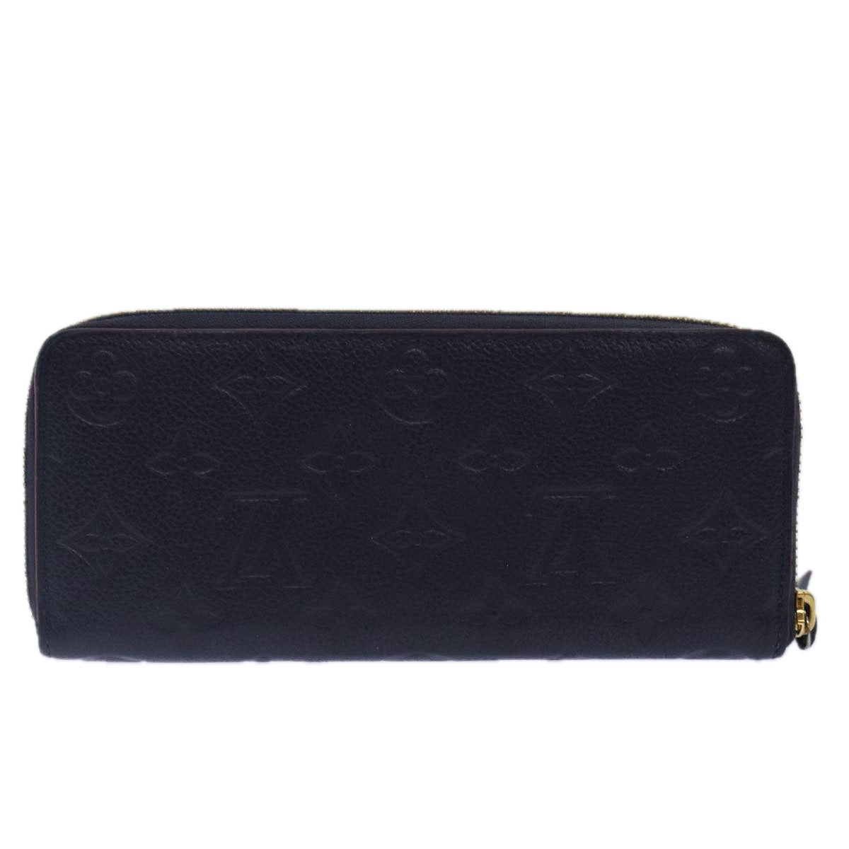 LOUIS VUITTON Empreinte Portefeuille Clemence Long Wallet Navy M60171 Auth 89009