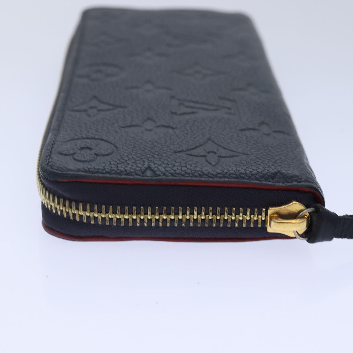 LOUIS VUITTON Empreinte Portefeuille Clemence Long Wallet Navy M60171 Auth 89009