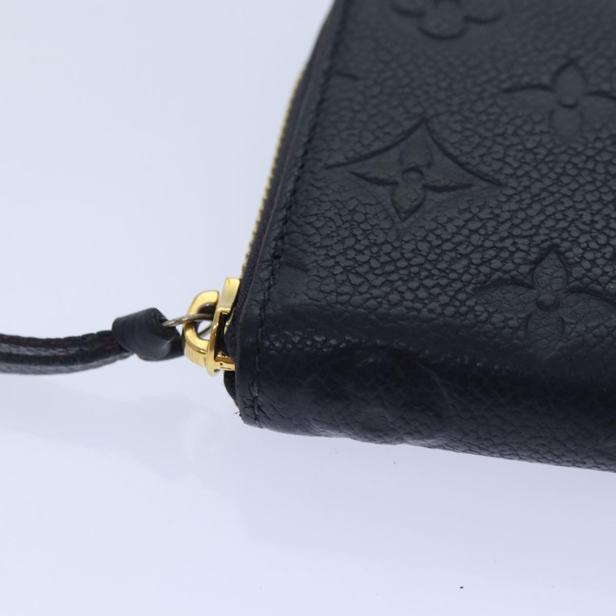 LOUIS VUITTON Empreinte Portefeuille Clemence Long Wallet Navy M60171 Auth 89009